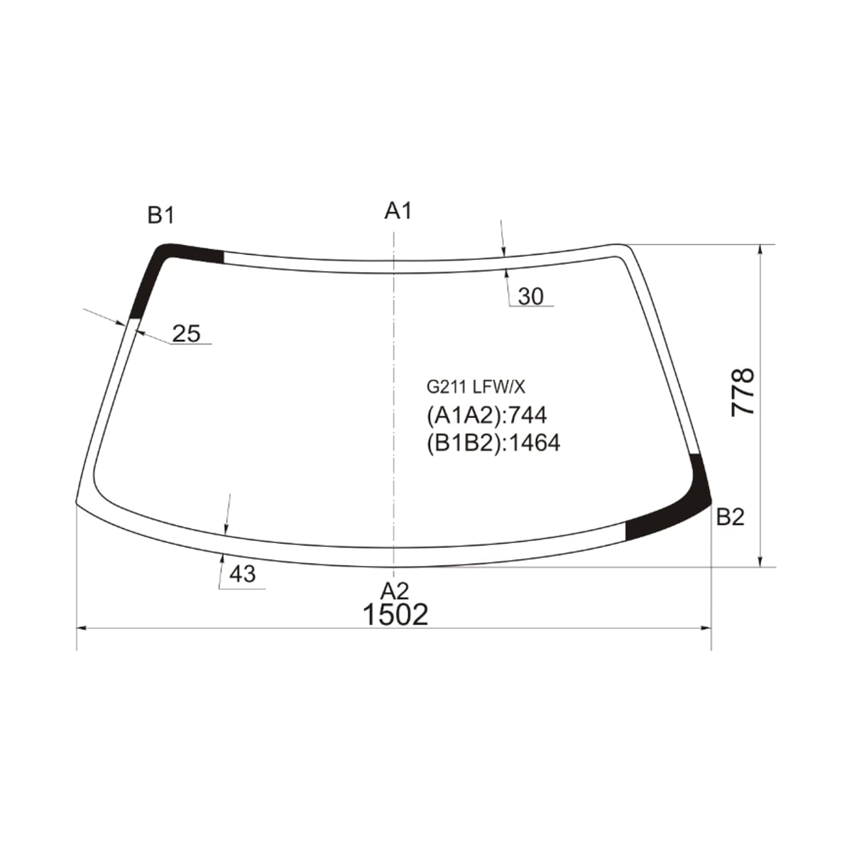 XYG Стекло лобовое Mazda 626 87-97 / Capella 87-97