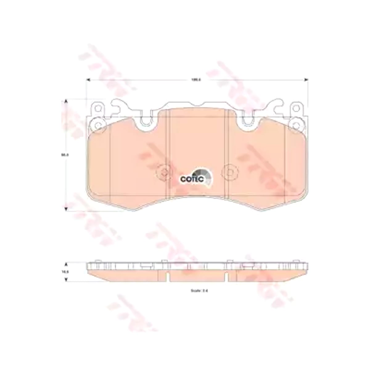 TRW Колодки тормозные дисковые GDB1834 (перед)