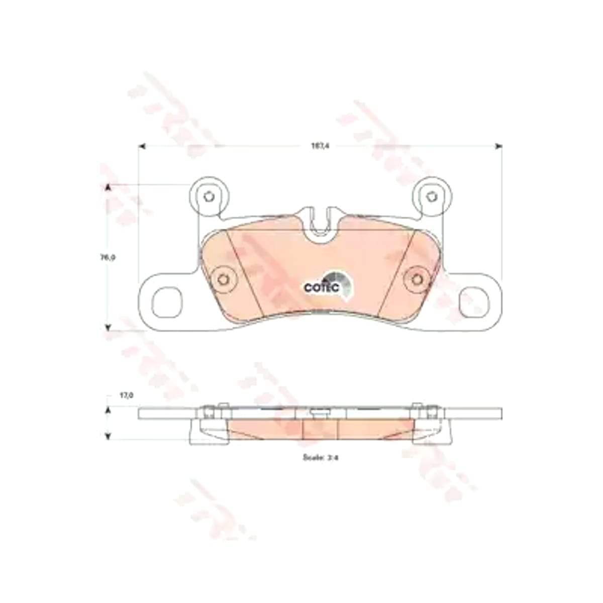 TRW Колодки тормозные дисковые GDB1875 (зад)
