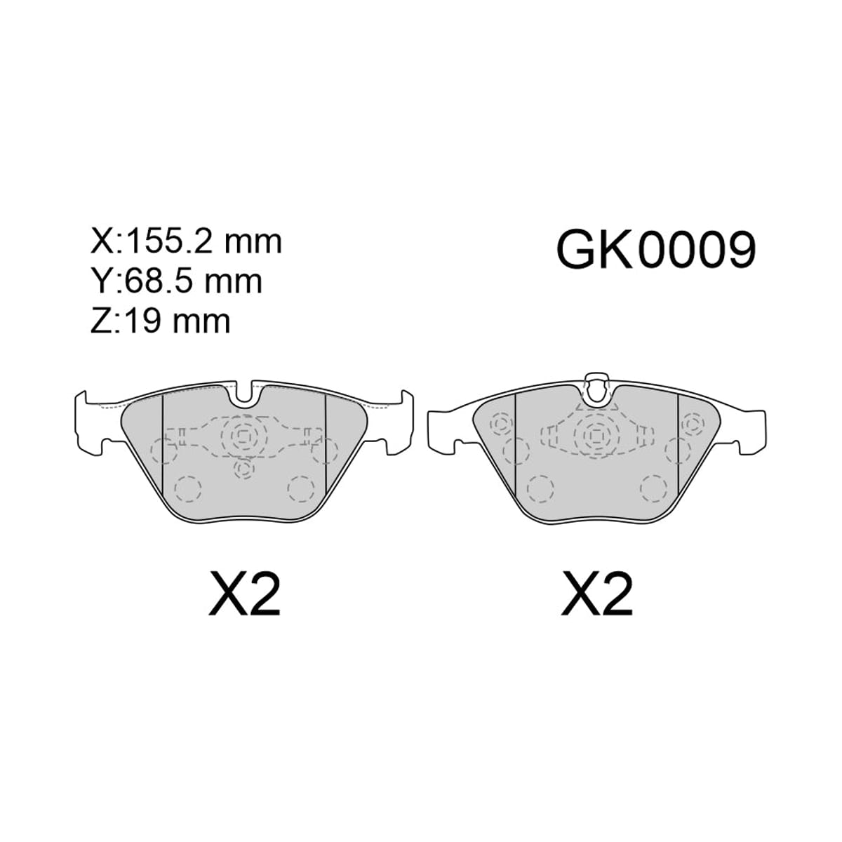 CTR Колодки тормозные (Спереди) BMW 3-Series 05-14 / 5-Series 03-10 GK0009