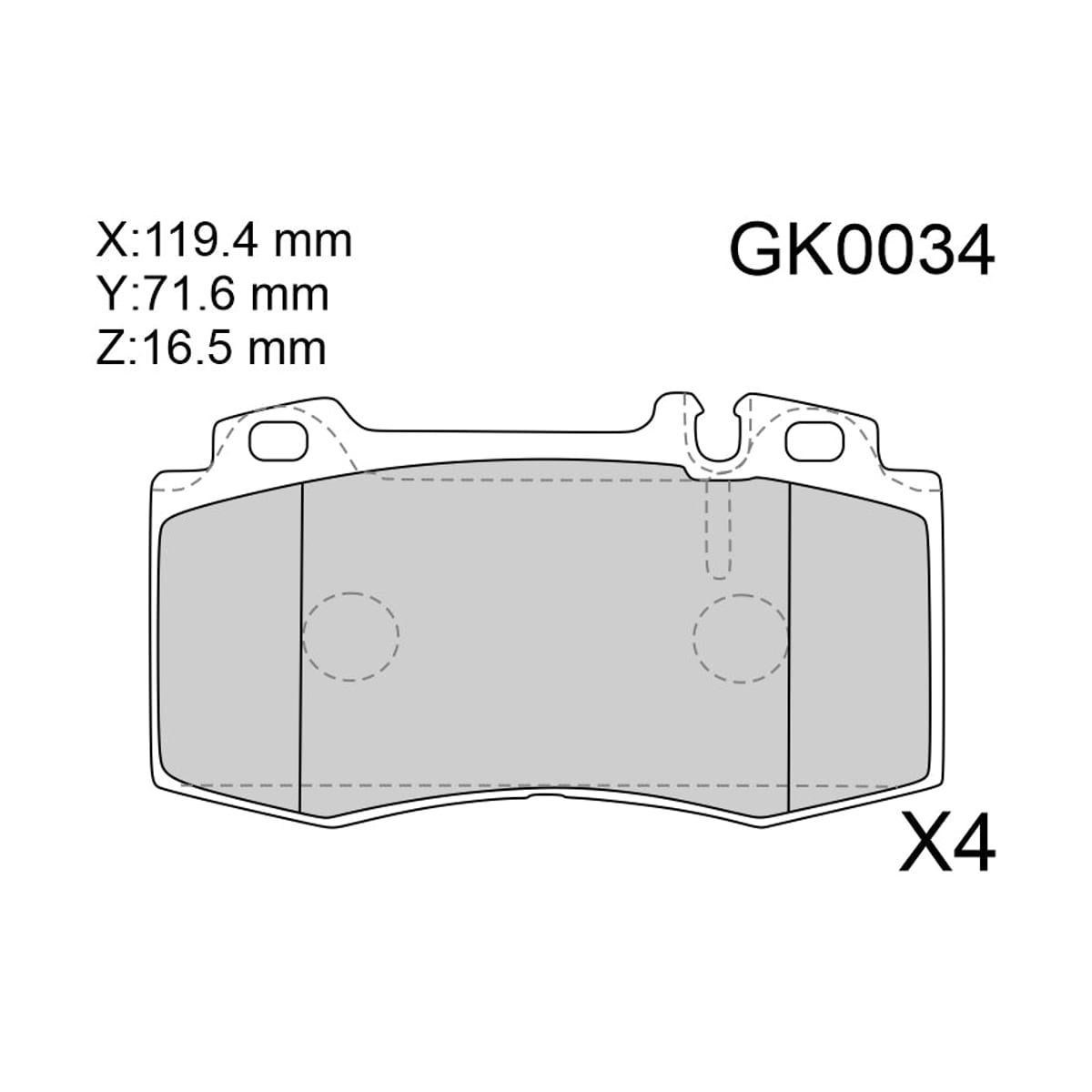 CTR Колодки тормозные дисковые GK0034 (перед)