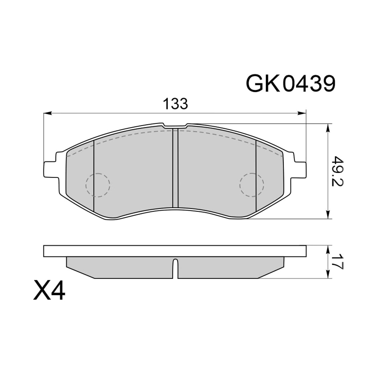 CTR Колодки тормозные (Спереди) Chevrolet Aveo 02-15 / Daewoo Kalos 02-08