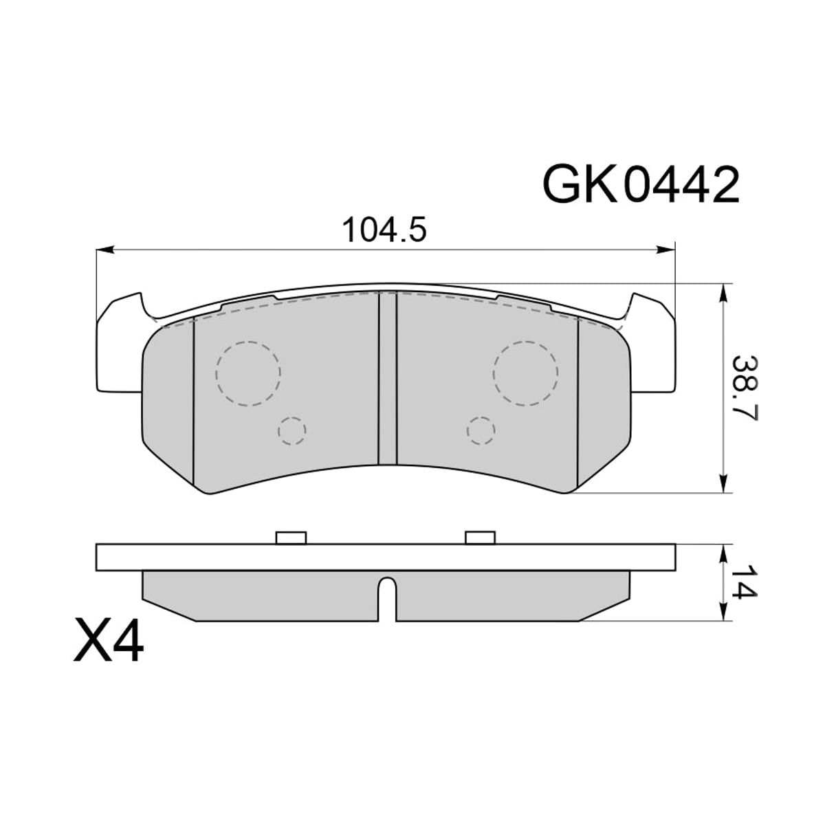 CTR Колодки тормозные дисковые GK0442 (зад)