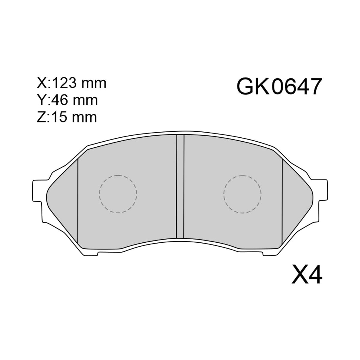 CTR Колодки тормозные (Спереди) Mazda 323 98-03 / Familia 98-04 GK0647