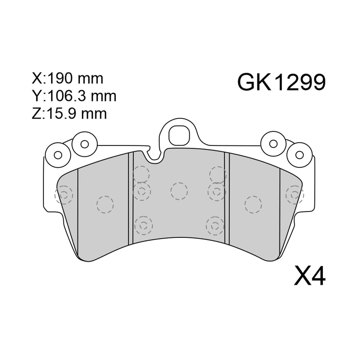CTR Колодки тормозные (Спереди) Audi Q7 05-15 / Volkswagen Touareg 02-10