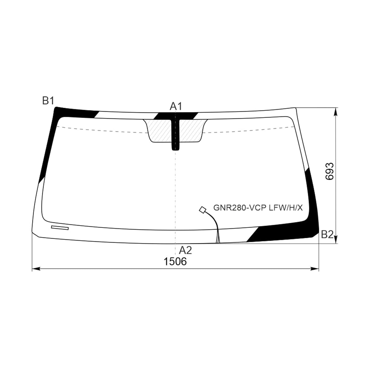 XYG Стекло лобовое (Обогрев щеток) Toyota 4Runner 09-24 GNR280VCPLFW/H/X