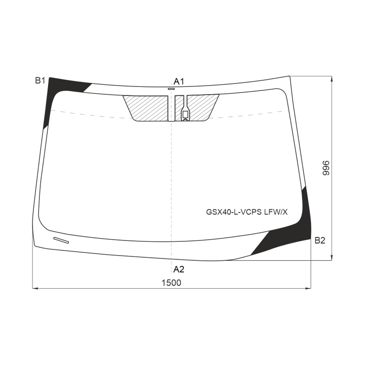 XYG Стекло лобовое (Датчик дождя) Toyota Avalon 12-18 GSX40LVCPSLFW/X