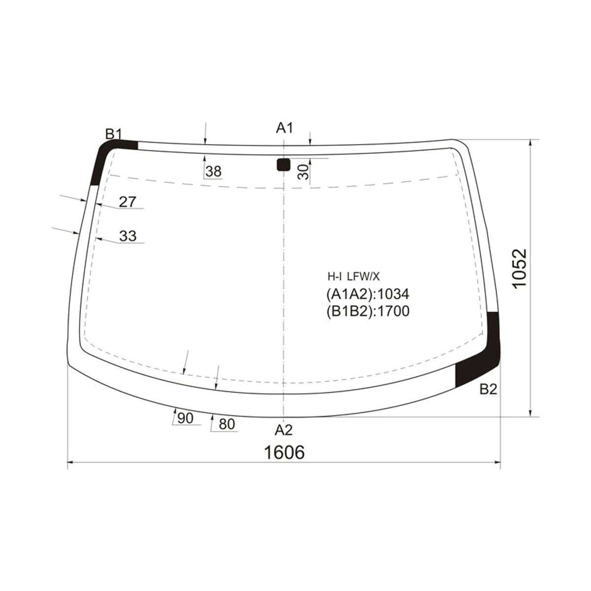 XYG Стекло лобовое Hyundai H1 97-07 / Starex 97-07 HILFW/X