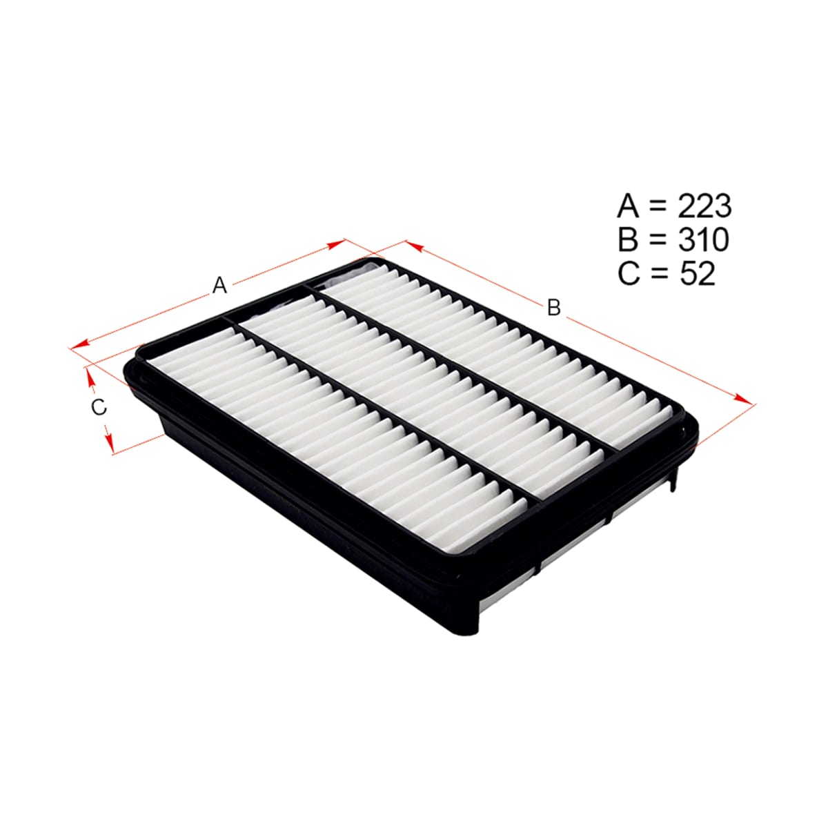 HOSU Фильтр воздушный Toyota Land Cruiser (J100,J200) 98-21 / Land Cruiser Prado 02-20 HSAF0044