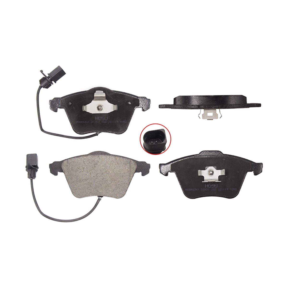 HOSU Колодки тормозные (Спереди) Audi A4 00-09 / A6 97-10