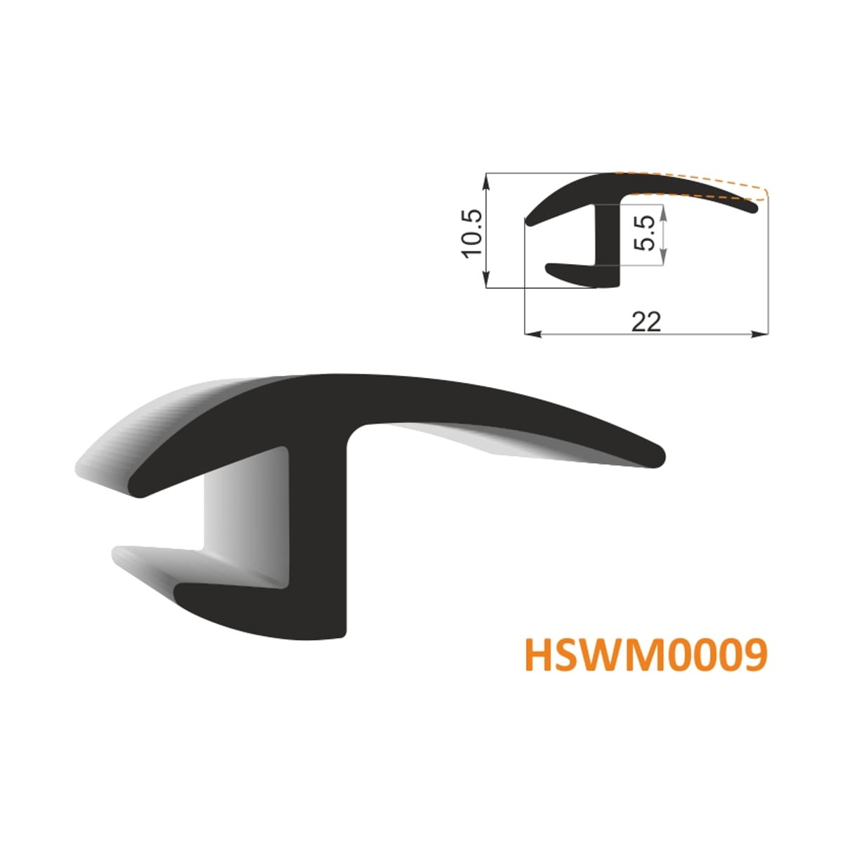 HOSU Молдинг универсальный (22mm) - бухта 30 м.(цена за 1метр)