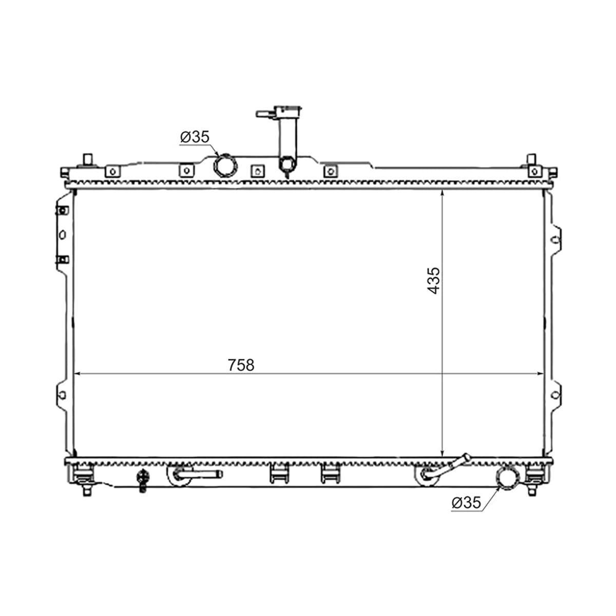 SAT Радиатор Hyundai H1 07-22 / Starex 07-17 HY001307