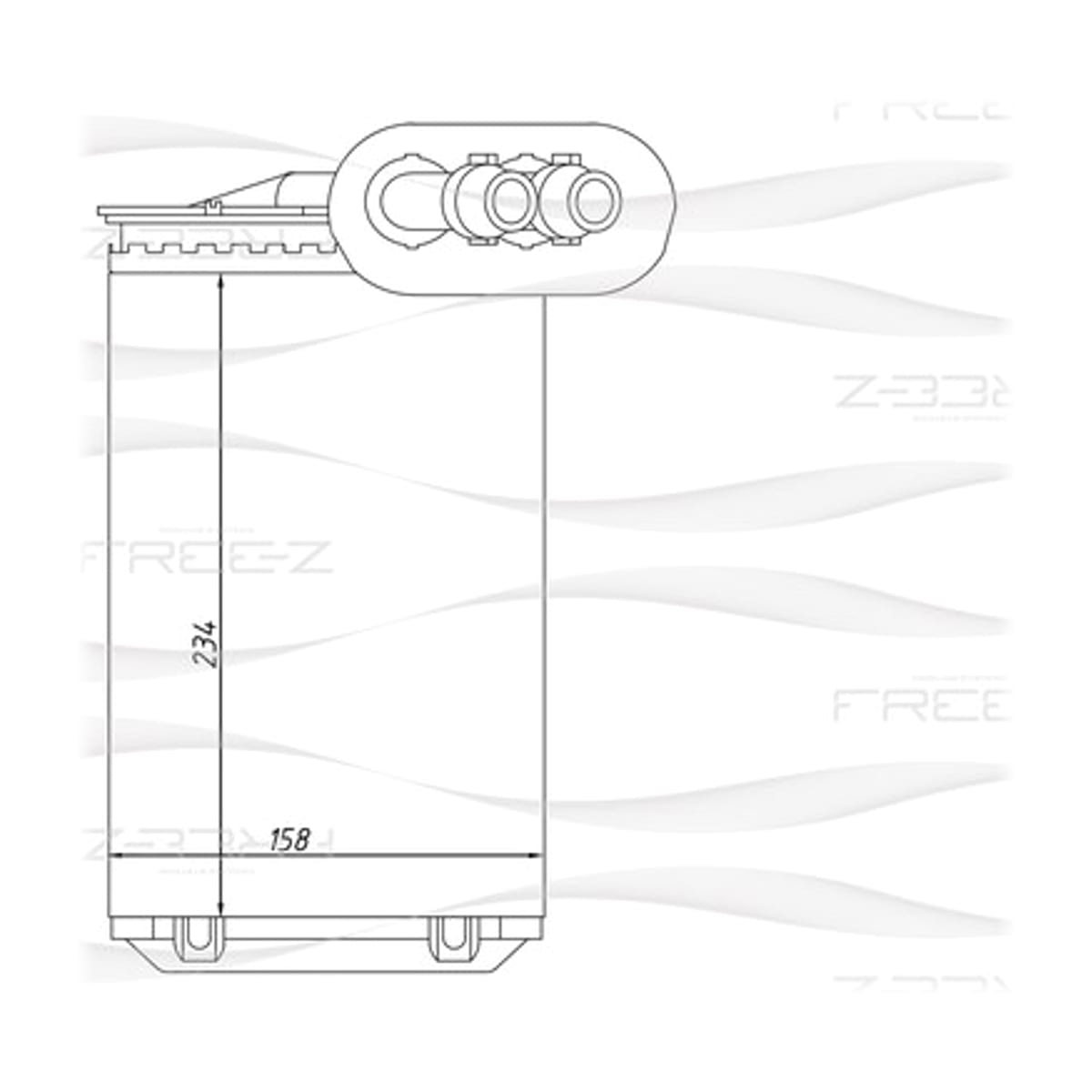 Деталь Радиатор отопителя FREE-Z