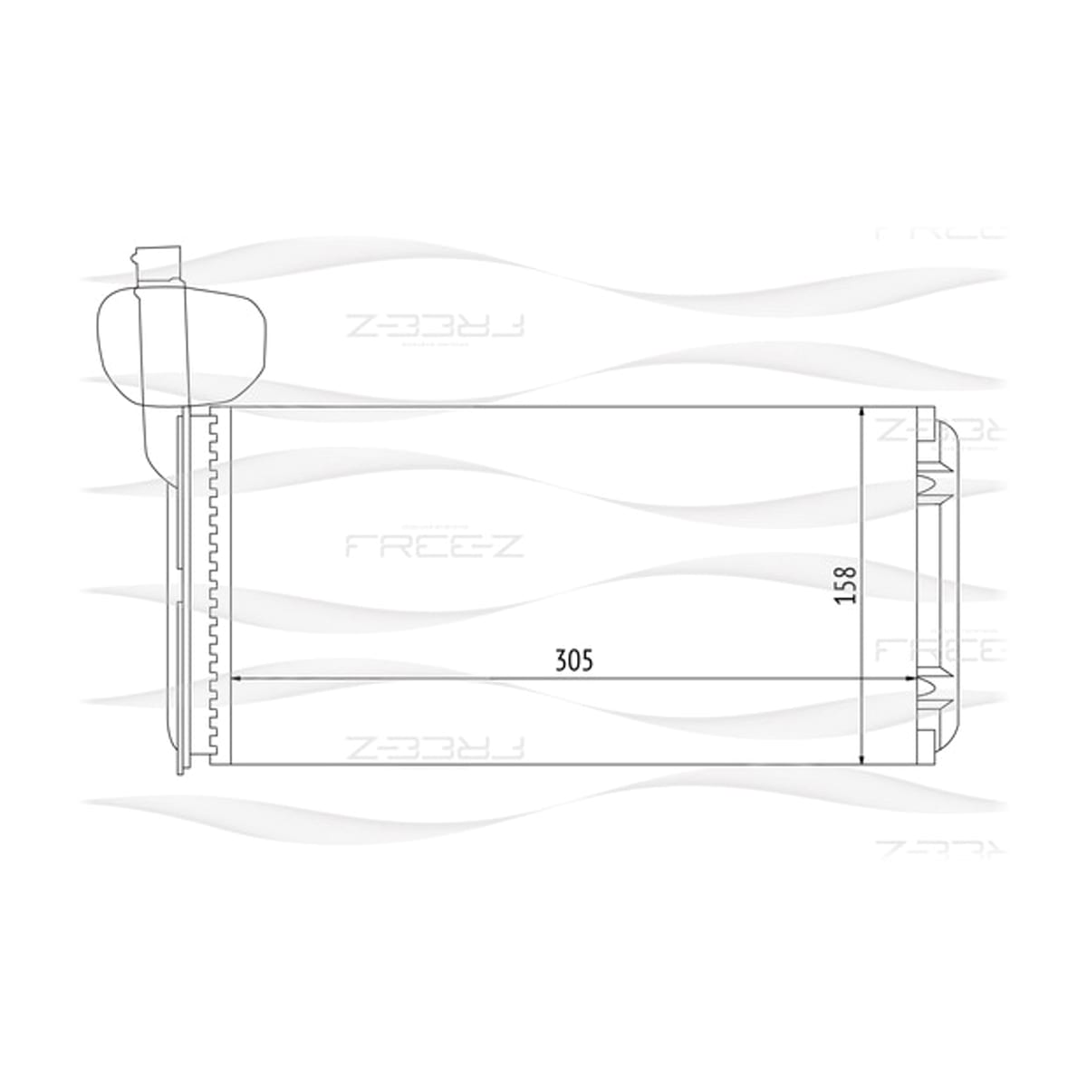 Деталь Радиатор отопителя FREE-Z
