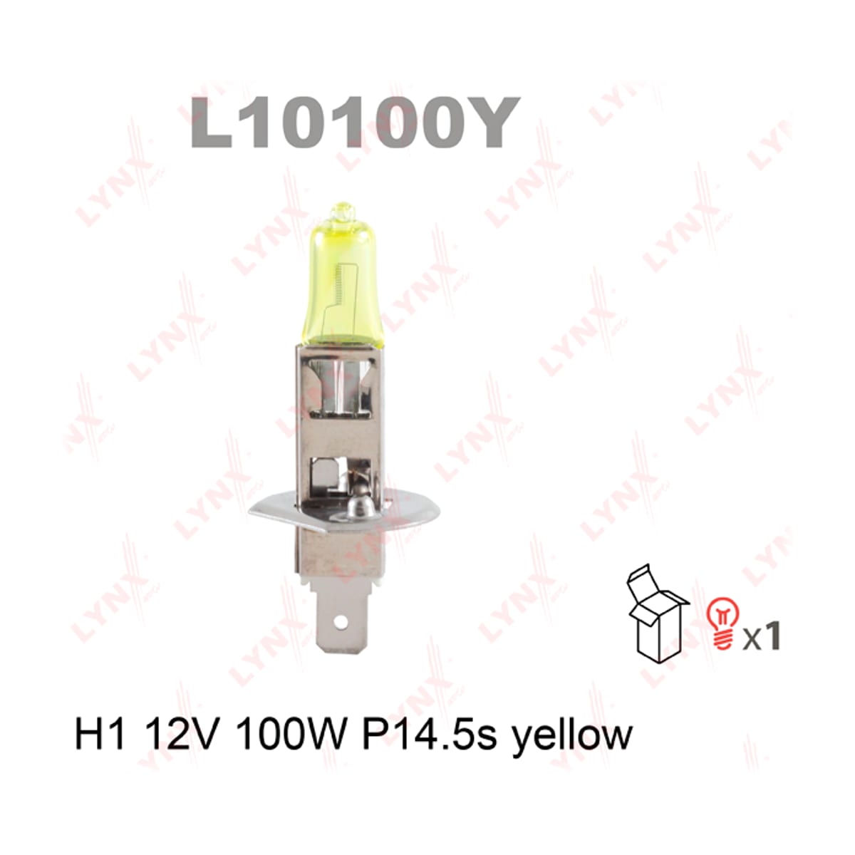 LYNXAUTO Лампа H1 12V 100W P14,5s YELLOW