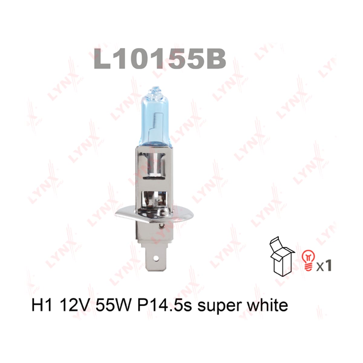 Деталь Лампа H1 12V 55W P14.5S SUPER WHITE LYNXAUTO