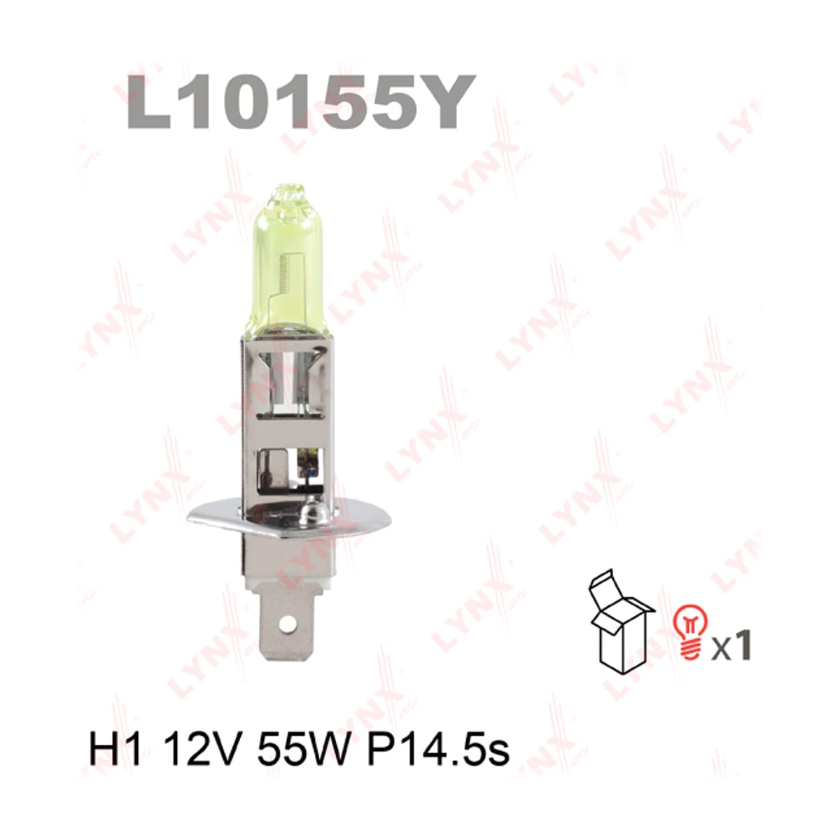 Деталь Лампа H1 12V 55W P14.5s YELLOW LYNXAUTO