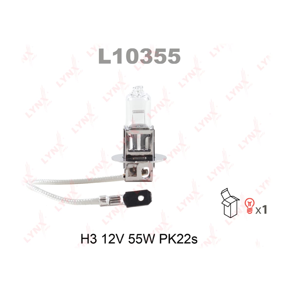 LYNXAUTO Лампа H3 12V55W Pk22s