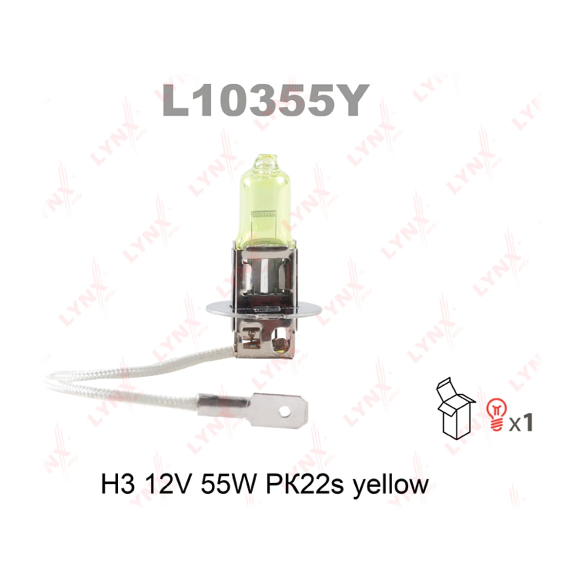 Деталь Лампа H3 12V55W Pk22s YELLOW LYNXAUTO
