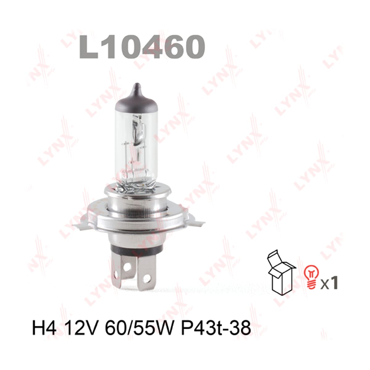 Деталь Лампа H4 12V 60/55W P43T-38 LYNXAUTO