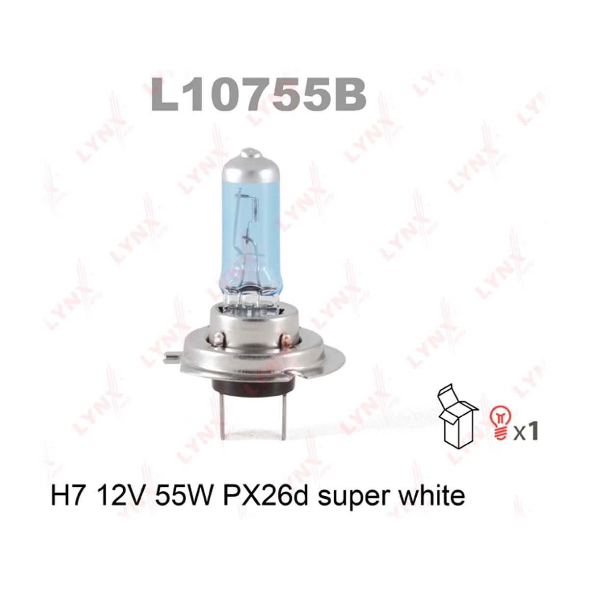 Деталь Лампа H7 12V 55W PX26D SUPER WHITE LYNXAUTO