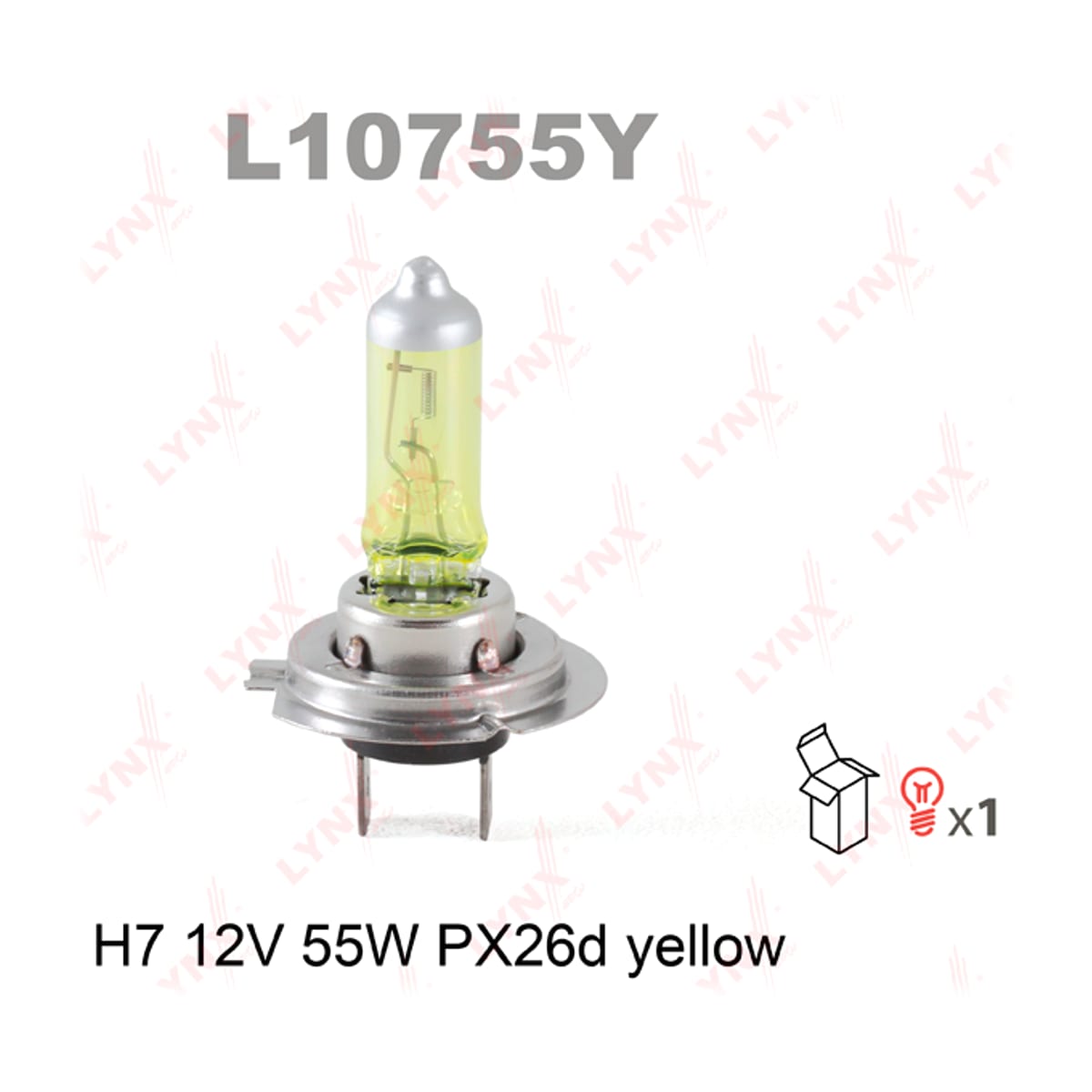 Деталь Лампа H7 12V 55W PX26d YELLOW LYNXAUTO