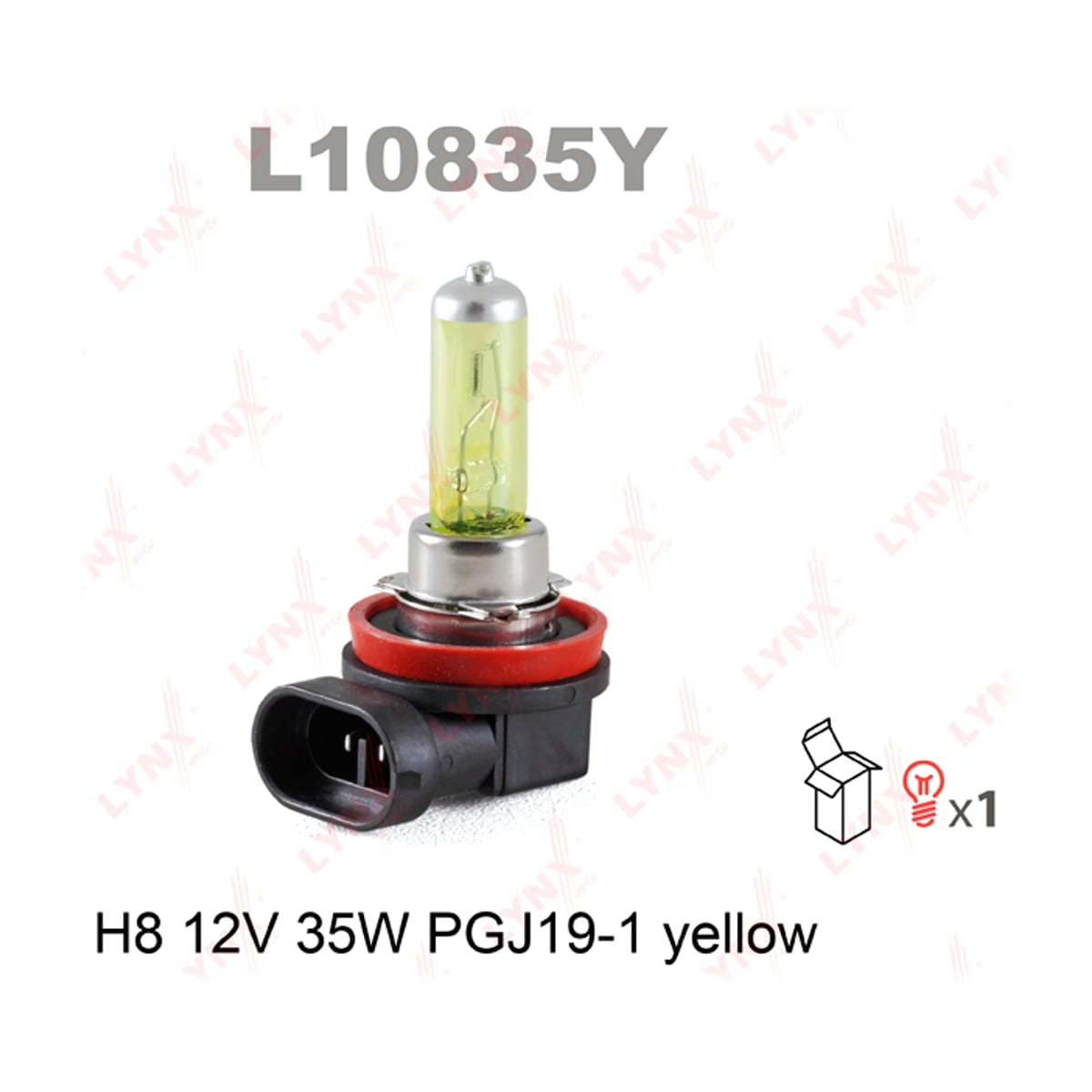 Деталь Лампа H8 12V 35W PGJ19-1 YELLOW LYNXAUTO