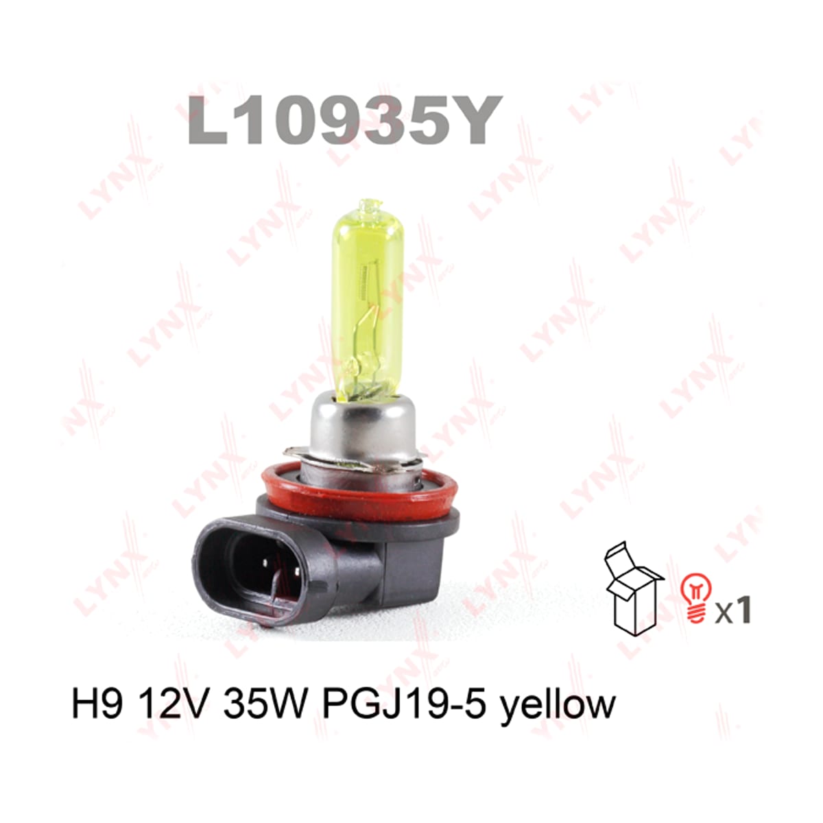 Деталь Лампа H9 12V 35W PGJ19-5 YELLOW LYNXAUTO