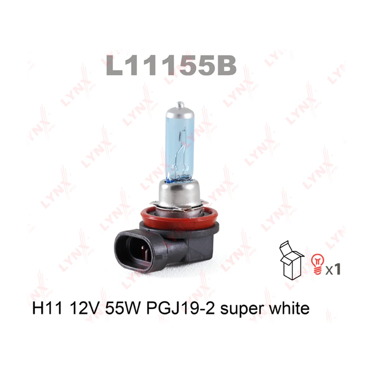 Деталь Лампа H11 12V 55W PGJ19-2 SUPER WHITE LYNXAUTO
