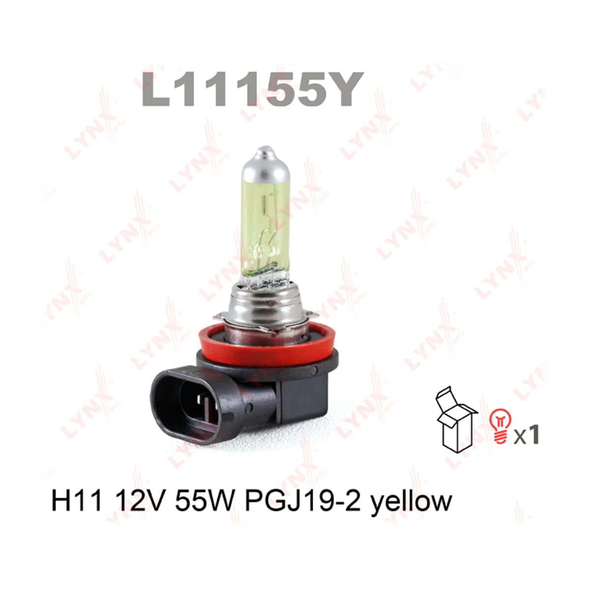 Деталь Лампа H11 12V 55W PGJ19-2 YELLOW LYNXAUTO