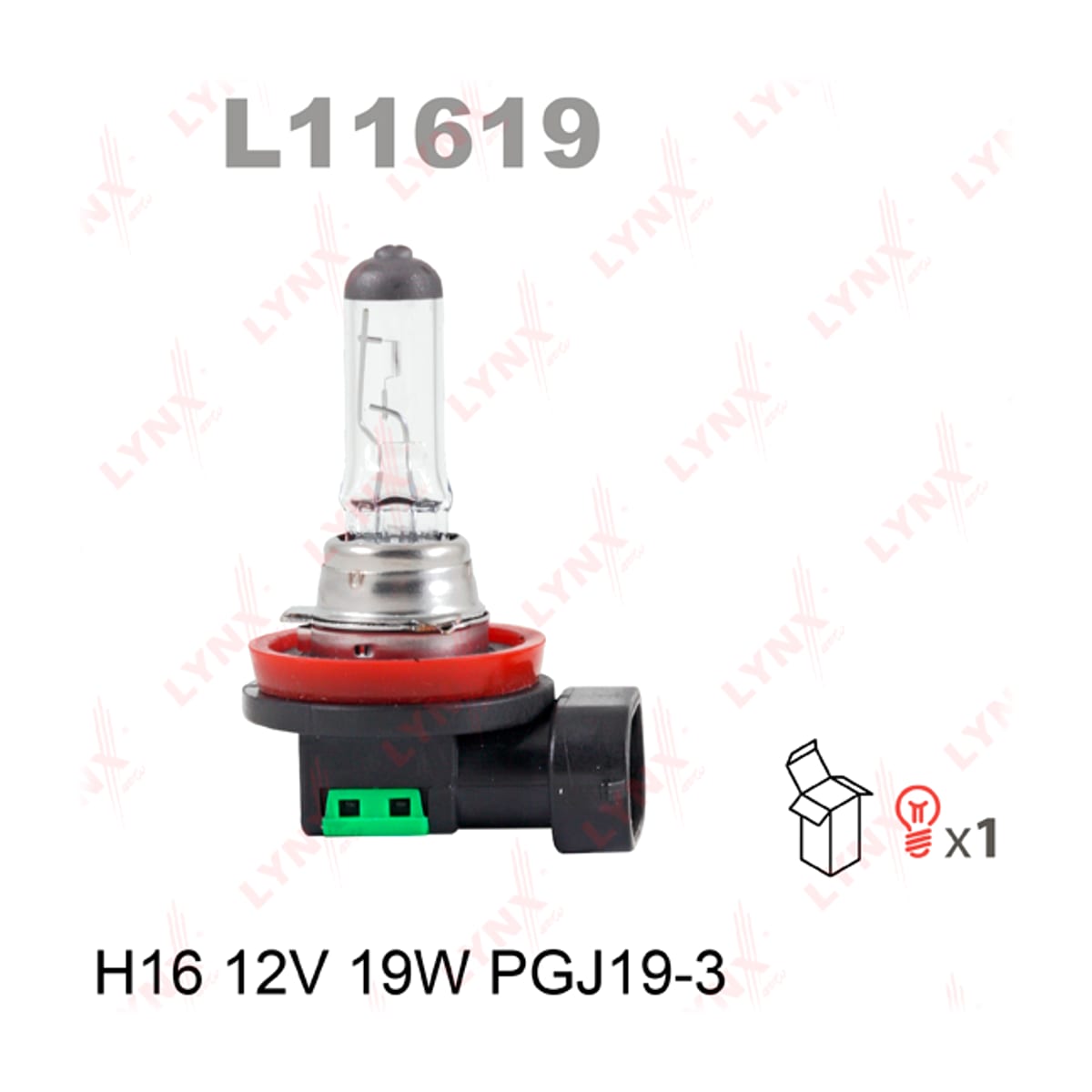 LYNXAUTO Лампа H16 12V 19W PGJ19-3