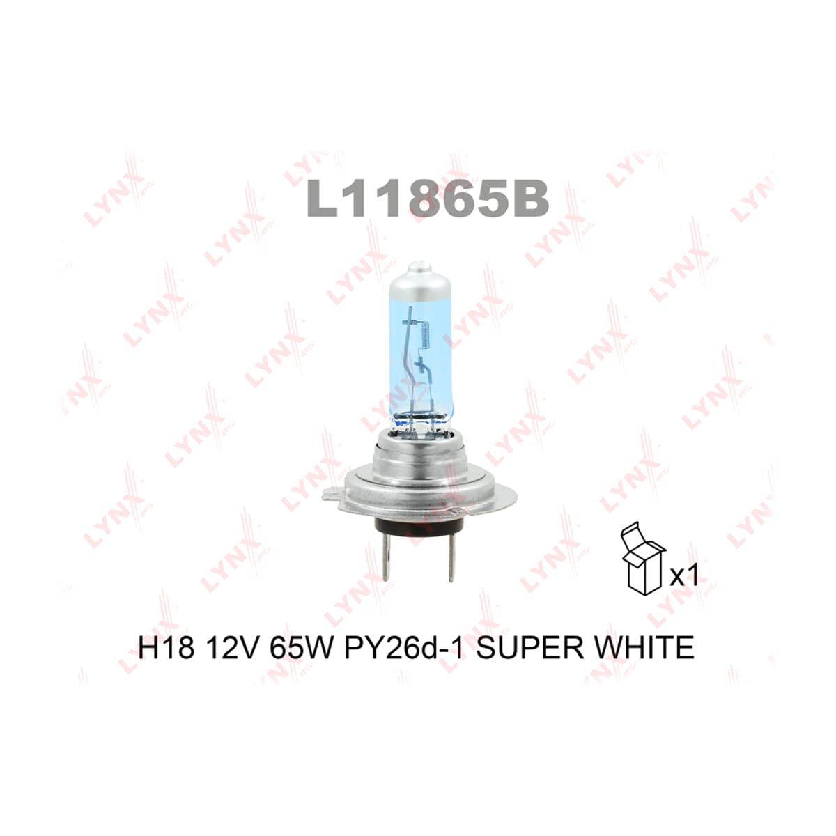 Деталь Лампа H18 12V 65W PY26d-1 SUPER WHITE LYNXAUTO