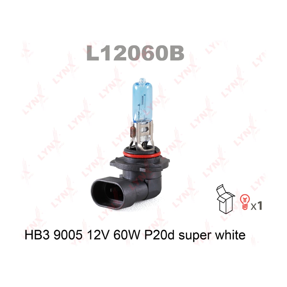 Деталь Лампа HB3 9005 12V 60W P20D SUPER WHITE LYNXAUTO