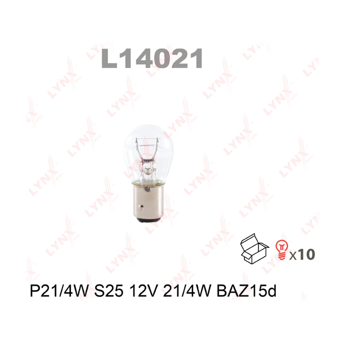 Деталь Лампа P21/4W 12V BAZ15D LYNXAUTO