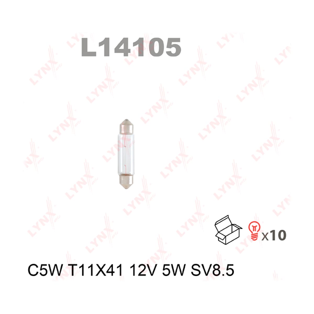 Деталь Лампа C5W 12V SV8.5 T11X41 LYNXAUTO