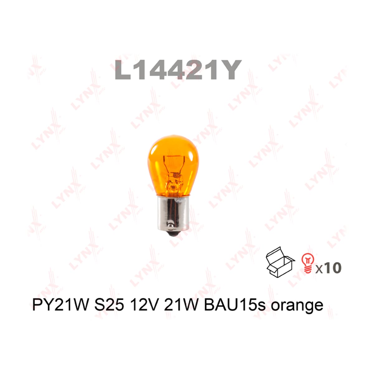 Деталь Лампа PY21W 12V BAU15S ORANGE LYNXAUTO