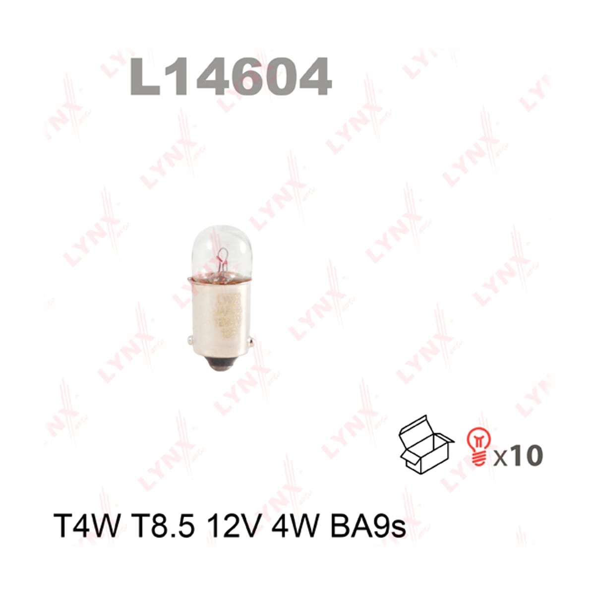 Деталь Лампа T4W 12V BA9S LYNXAUTO