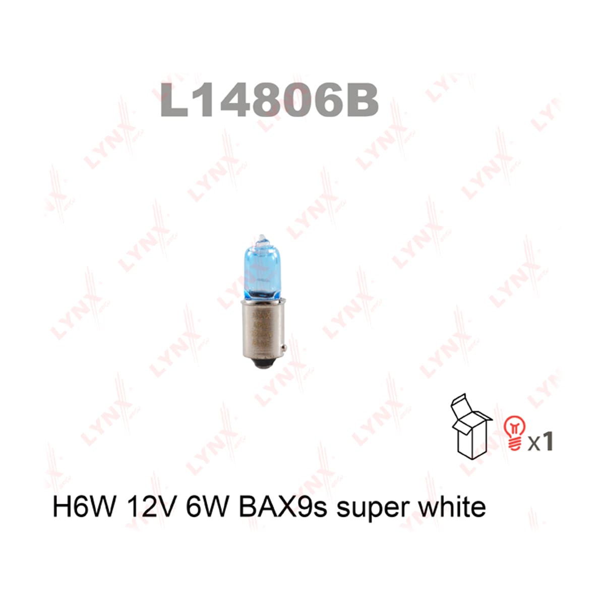 Деталь Лампа H6W 12V BAX9S SUPER WHITE LYNXAUTO