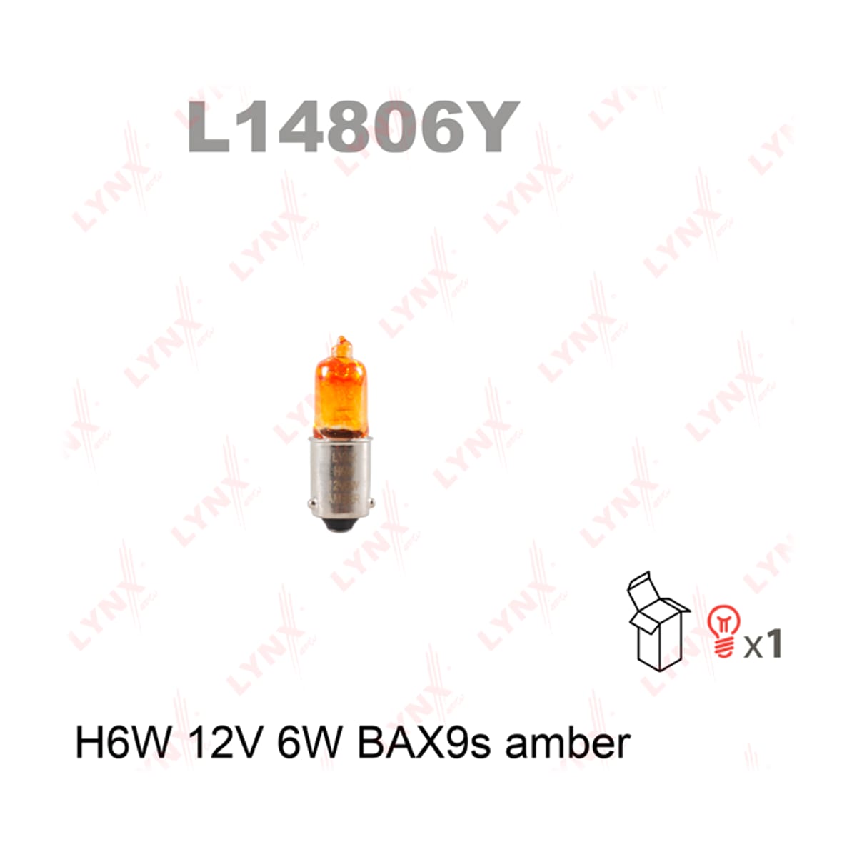 LYNXAUTO Лампа H6W 12V BAX9s AMBER L14806Y