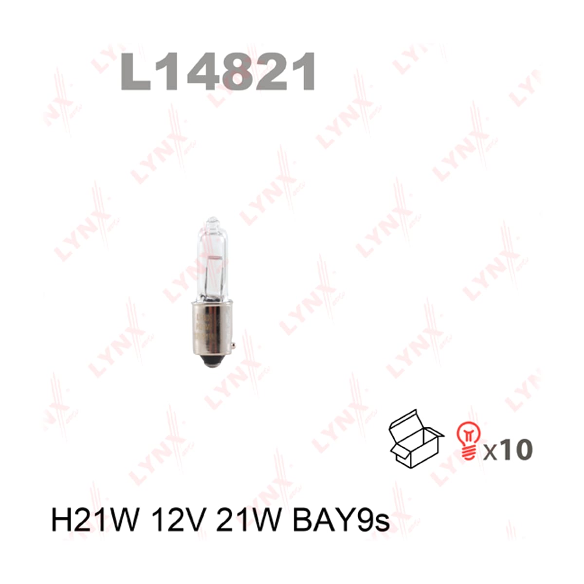 LYNXAUTO Лампа H21W 12V BAY9S