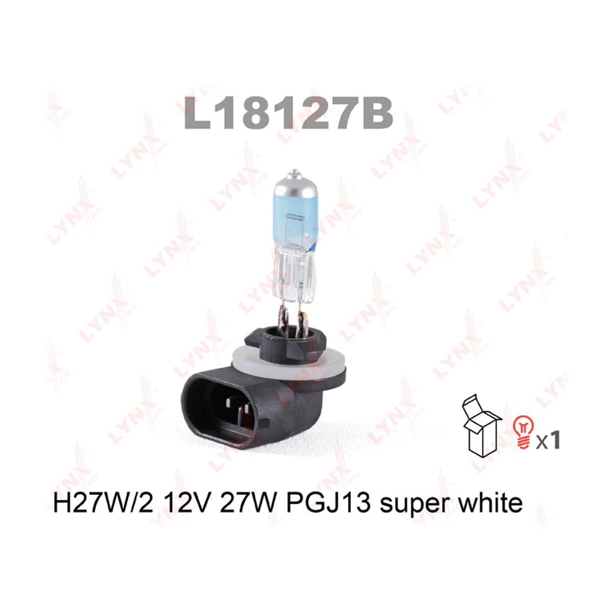 Деталь Лампа H27W/2 12V PGJ13 SUPER WHITE LYNXAUTO