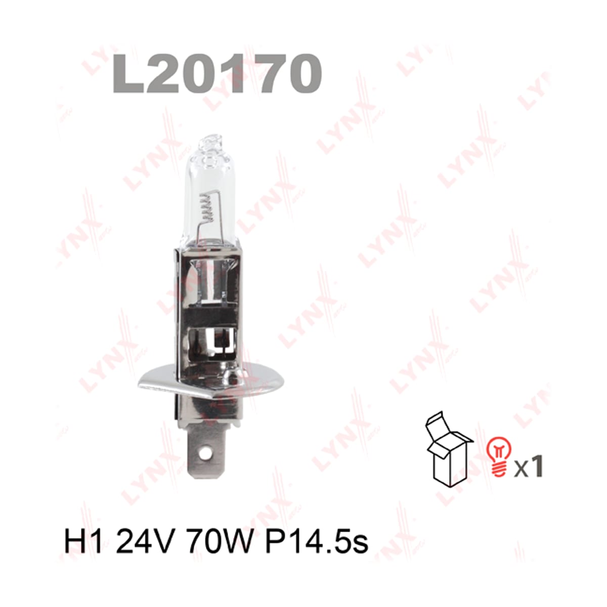 Деталь Лампа H1 24V 70W P14.5S HCV LYNXAUTO