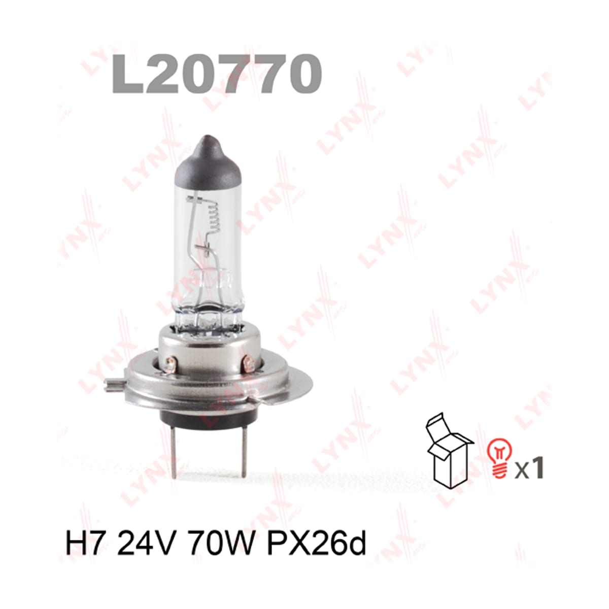 Деталь Лампа H7 24V 70W PX26d HCV LYNXAUTO