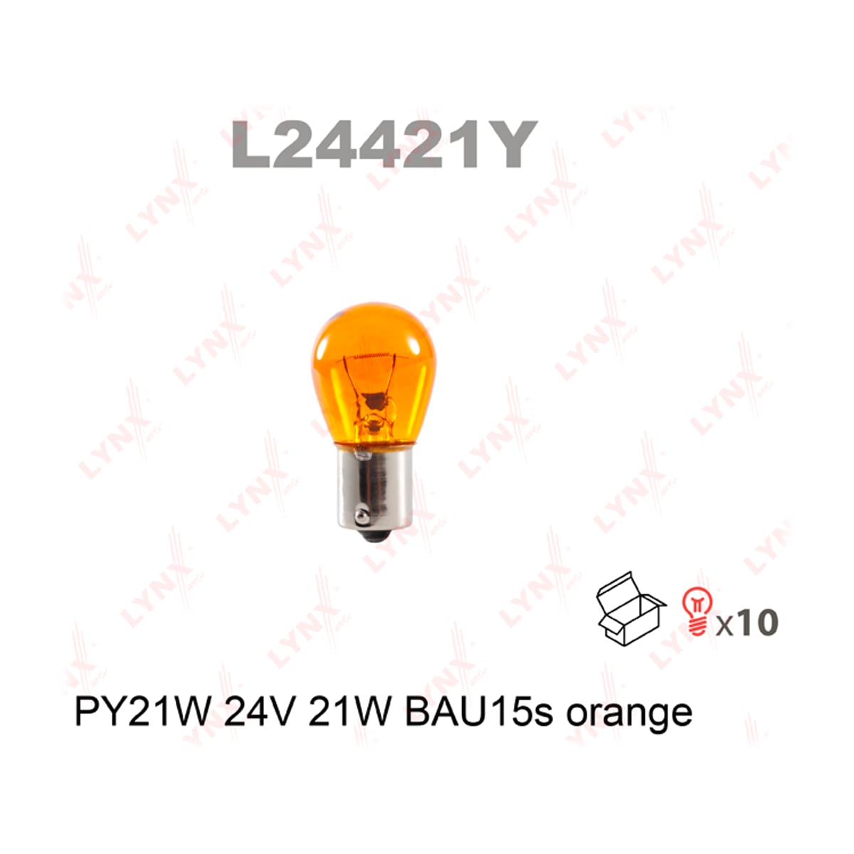 Деталь Лампа PY21W 24V BAU15s AMBER HCV LYNXAUTO
