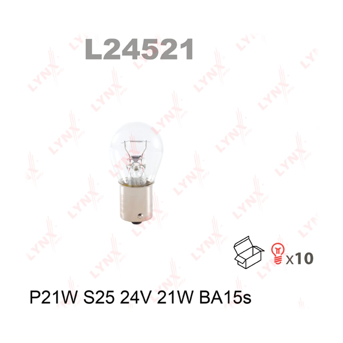 LYNXAUTO Лампа P21W 24V BA15S HCV