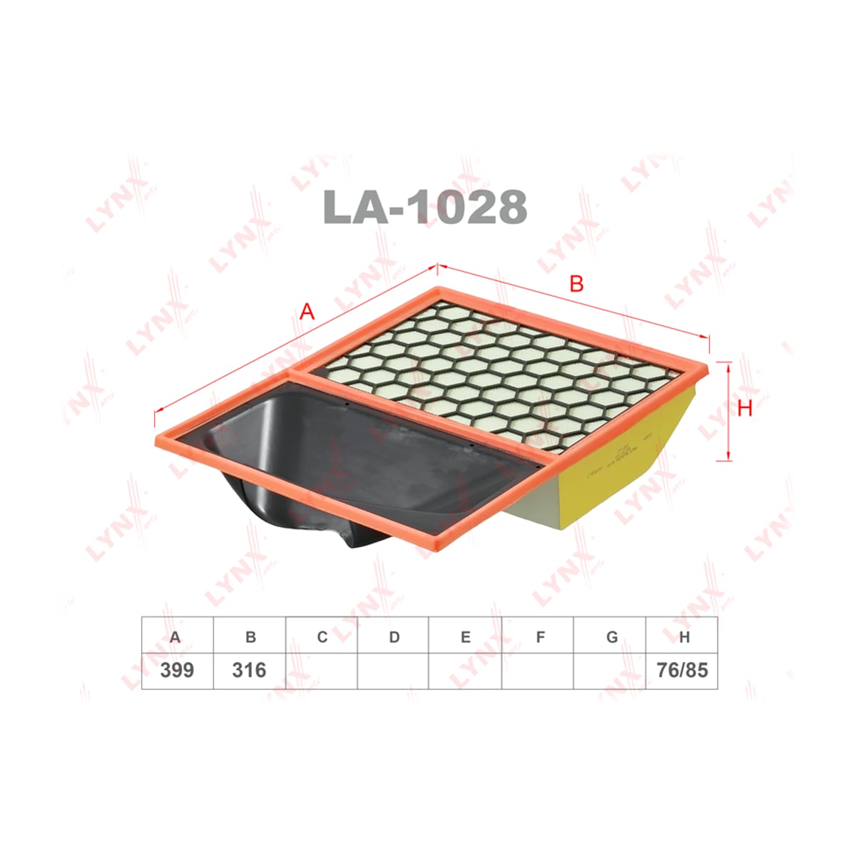 LYNXAUTO Фильтр воздушный LA1028