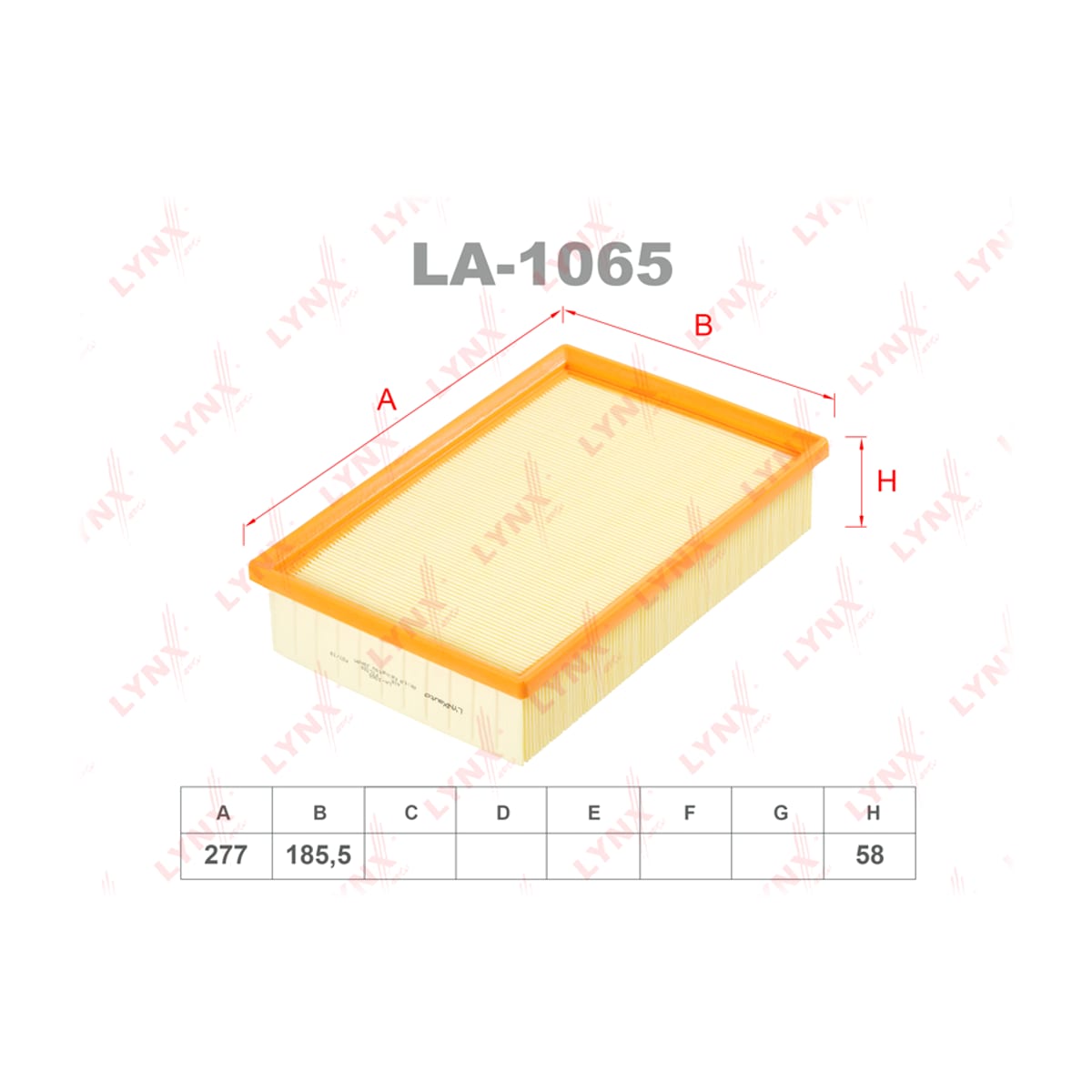LYNXAUTO Фильтр воздушный LA1065