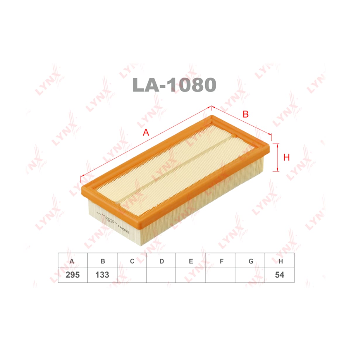 LYNXAUTO Фильтр воздушный LA1080