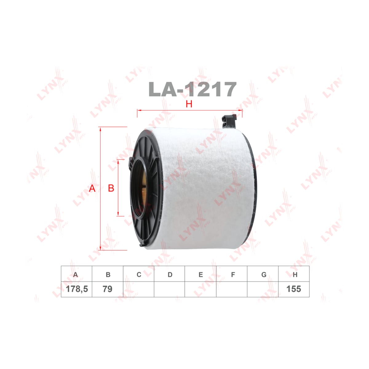 LYNXAUTO Фильтр воздушный LA1217