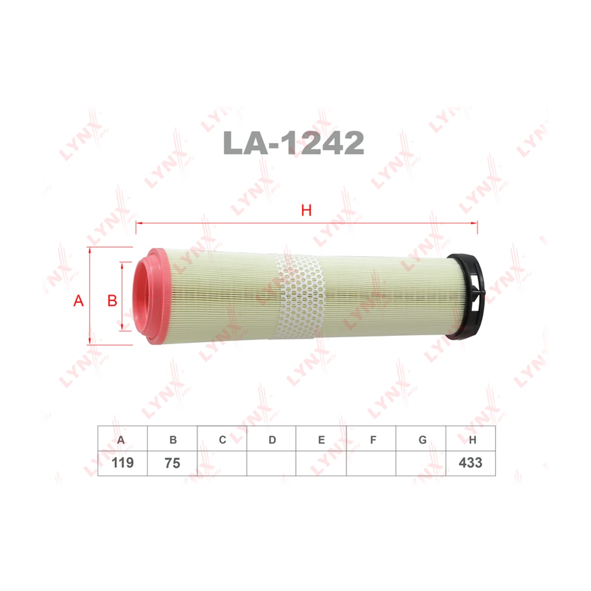 LYNXAUTO Фильтр воздушный LA1242